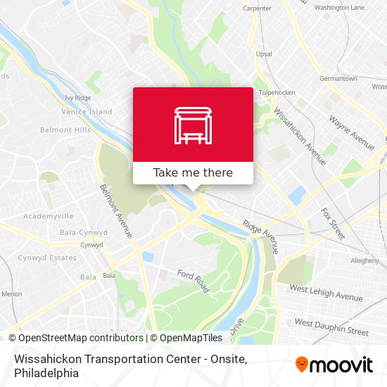 Wissahickon Transportation Center - Onsite map