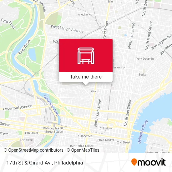 17th St & Girard Av map