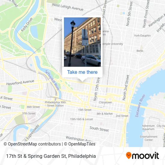 17th St & Spring Garden St map
