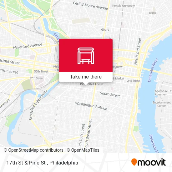 17th St & Pine St map