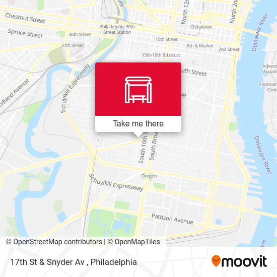 17th St & Snyder Av map