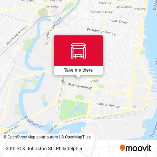20th St & Johnston St map