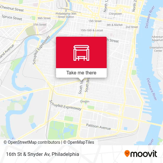 16th St & Snyder Av map