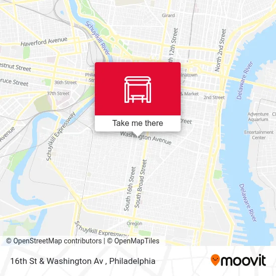 16th St & Washington Av map