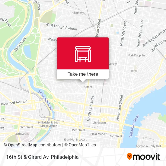 16th St & Girard Av map