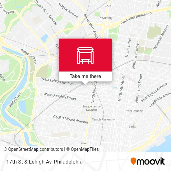 17th St & Lehigh Av map
