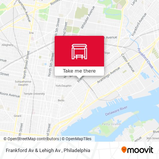 Mapa de Frankford Av & Lehigh Av