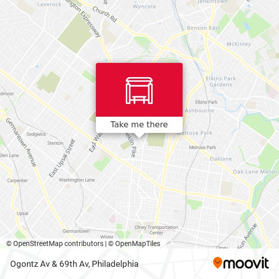 Ogontz Av & 69th Av map