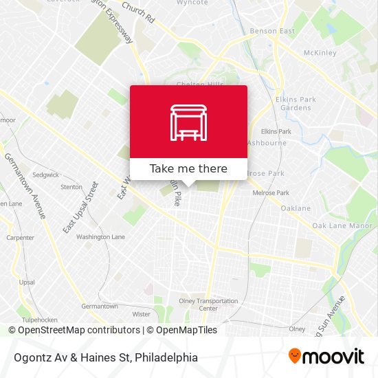 Mapa de Ogontz Av & Haines St