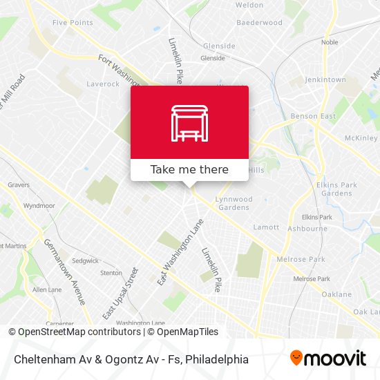 Mapa de Cheltenham Av & Ogontz Av - Fs