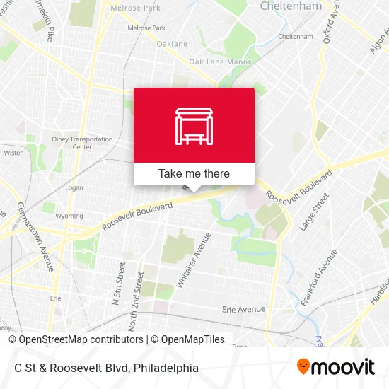 C St & Roosevelt Blvd map