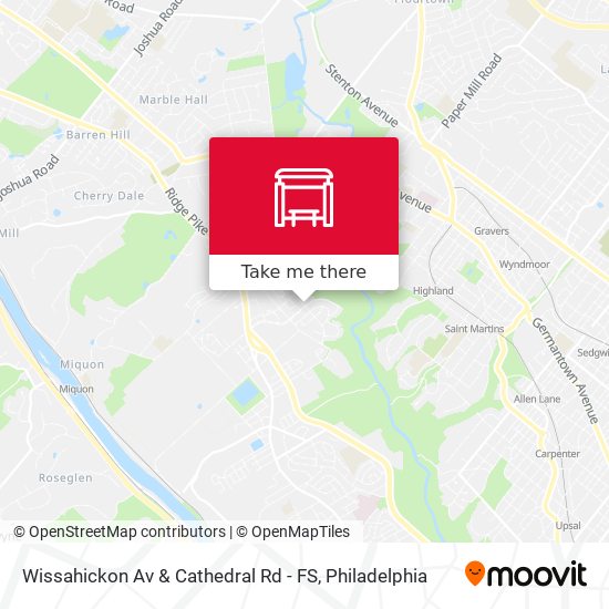 Wissahickon Av & Cathedral Rd - FS map