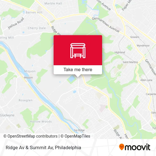 Ridge Av & Summit Av map