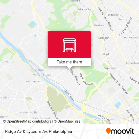 Ridge Av & Lyceum Av map