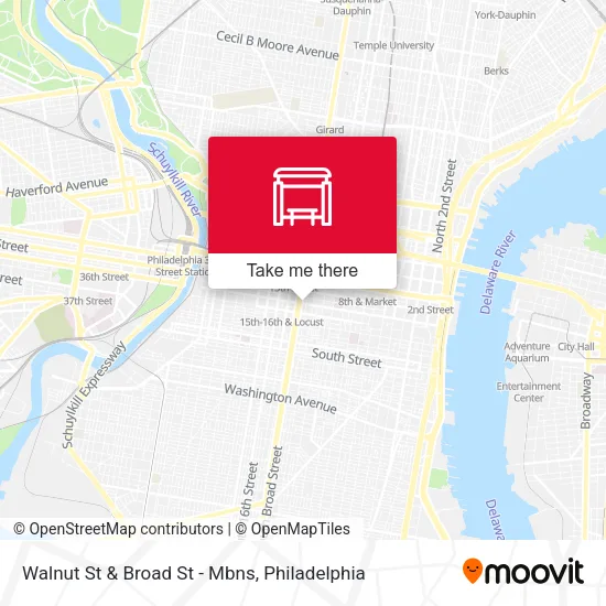 Mapa de Walnut St & Broad St - Mbns