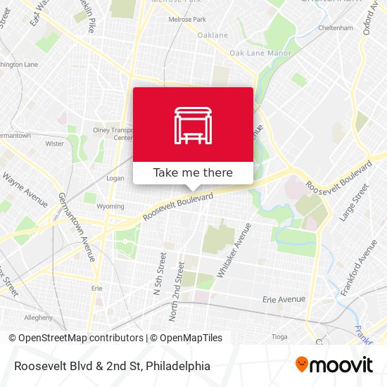 Roosevelt Blvd & 2nd St map