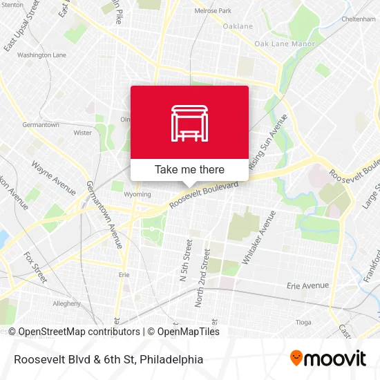 Roosevelt Blvd & 6th St map