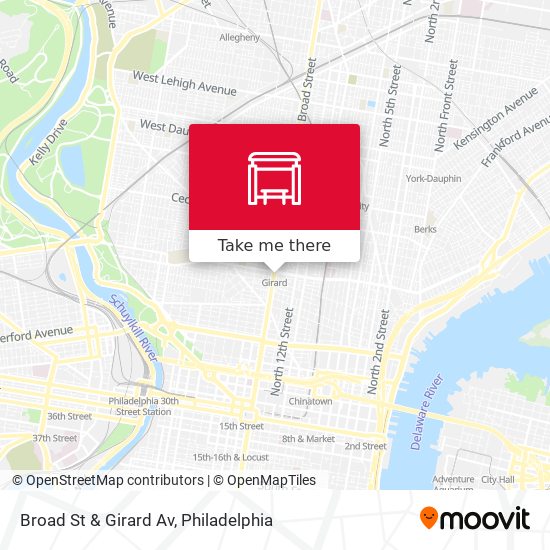 Broad St & Girard Av map