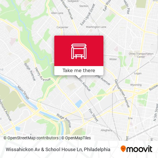 Mapa de Wissahickon Av & School House Ln