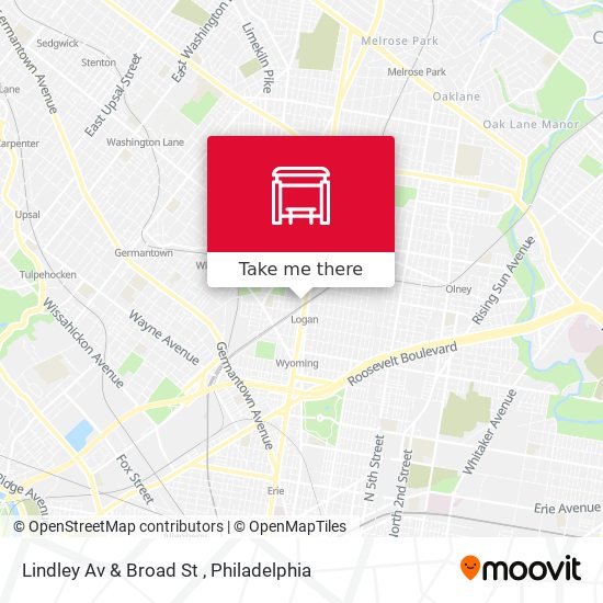 Lindley Av & Broad St map