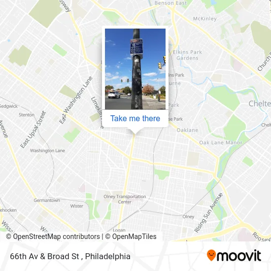 66th Av & Broad St map