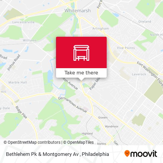 Mapa de Bethlehem Pk & Montgomery Av