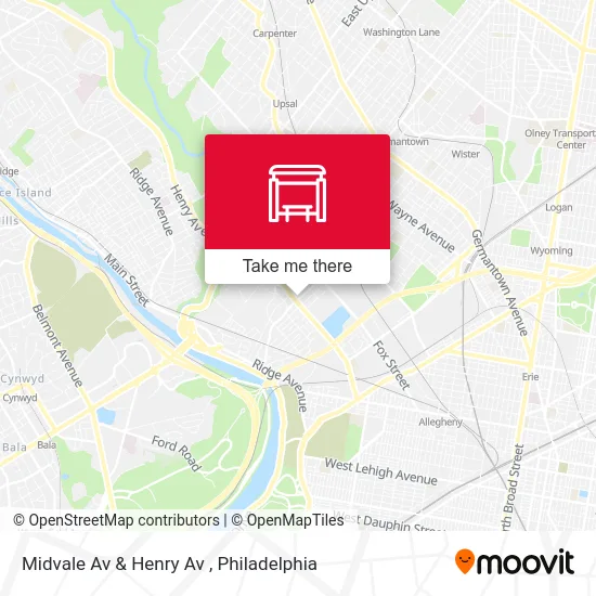 Midvale Av & Henry Av map