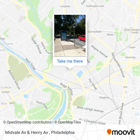 Midvale Av & Henry Av map