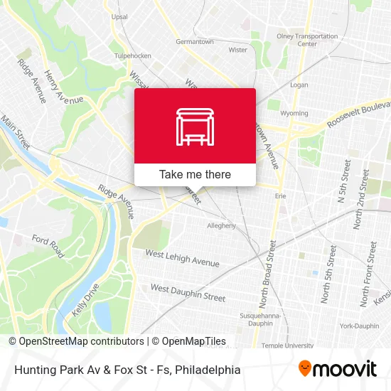 Hunting Park Av & Fox St - Fs map