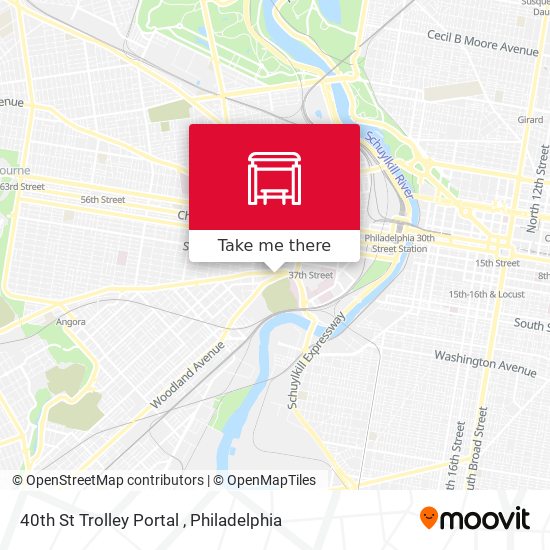 Mapa de 40th St Trolley Portal