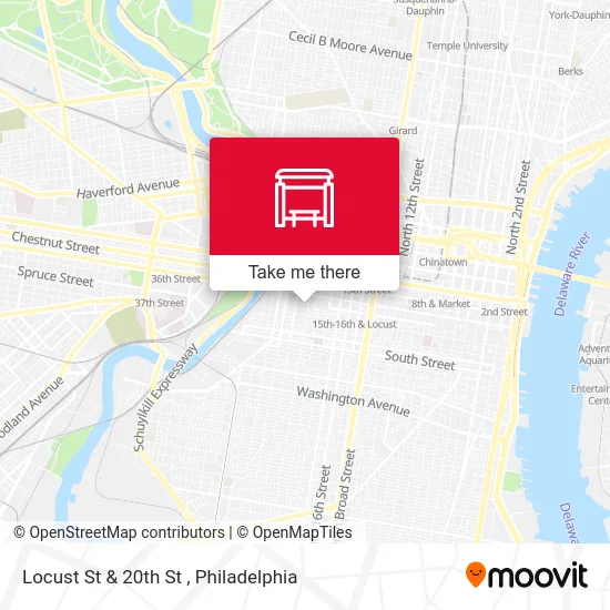 Locust St & 20th St map
