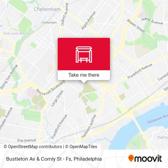 Bustleton Av & Comly St - Fs map