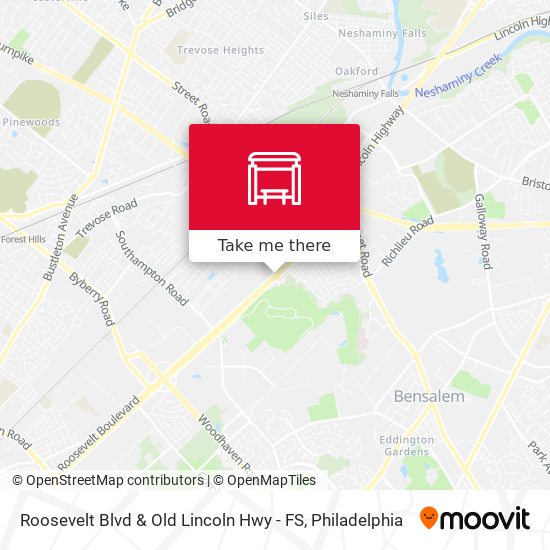 Mapa de Roosevelt Blvd & Old Lincoln Hwy - FS