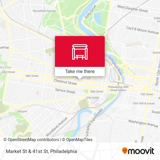 Market St & 41st St map