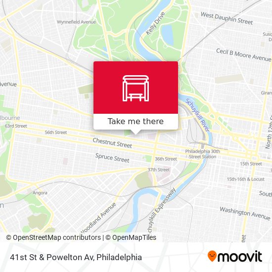 41st St & Powelton Av map