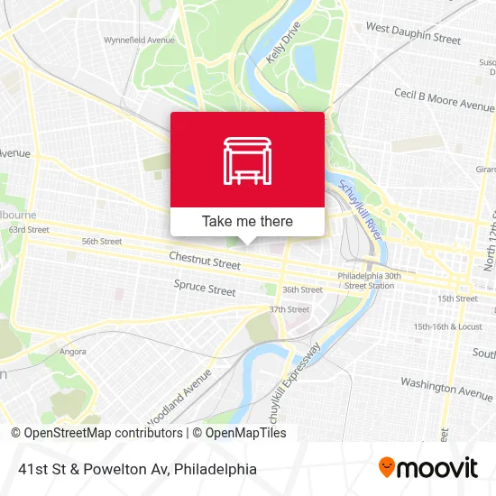 41st St & Powelton Av map
