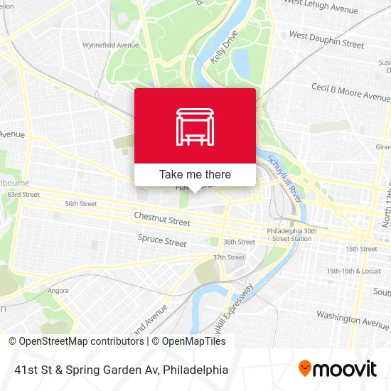 41st St & Spring Garden Av map