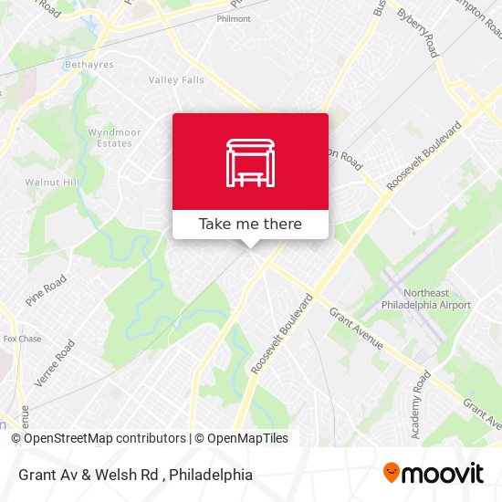 Grant Av & Welsh Rd map