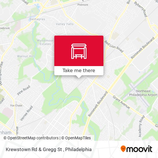 Krewstown Rd & Gregg St map