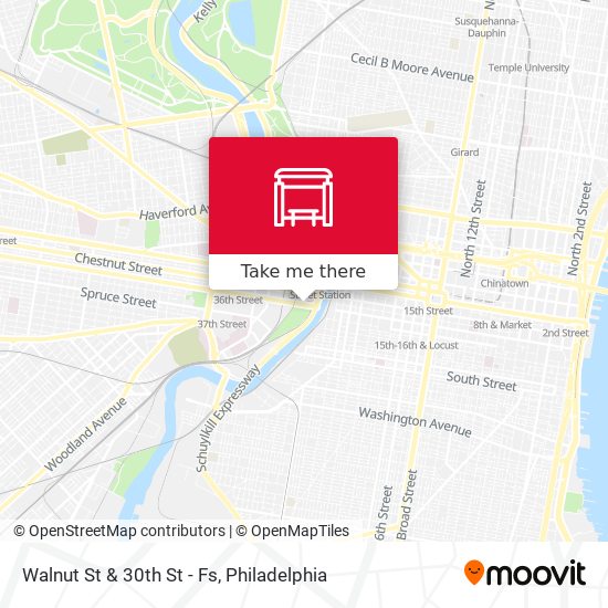 Walnut St & 30th St - Fs map