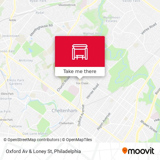 Oxford Av & Loney St map