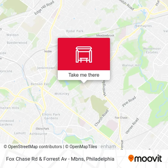Fox Chase Rd & Forrest Av - Mbns map