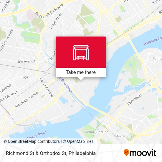 Richmond St & Orthodox St map