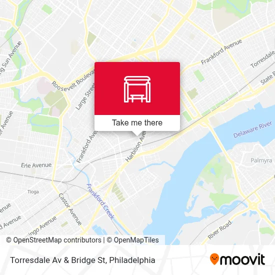 Torresdale Av & Bridge St map