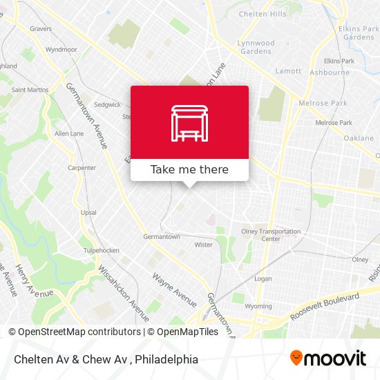 Chelten Av & Chew Av map