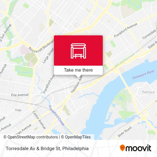 Torresdale Av & Bridge St map