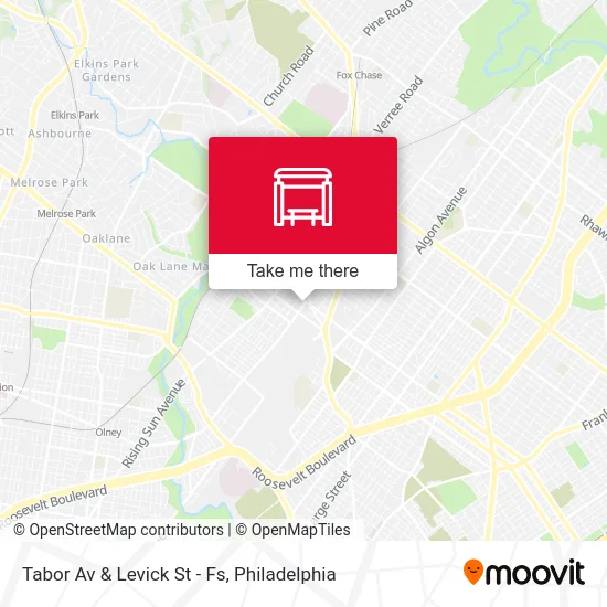 Tabor Av & Levick St - Fs map