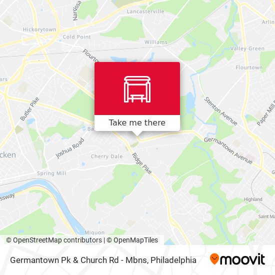 Germantown Pk & Church Rd - Mbns map