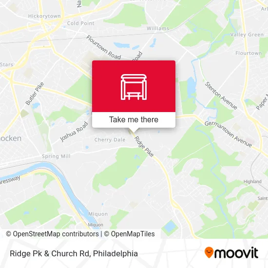 Ridge Pk & Church Rd map