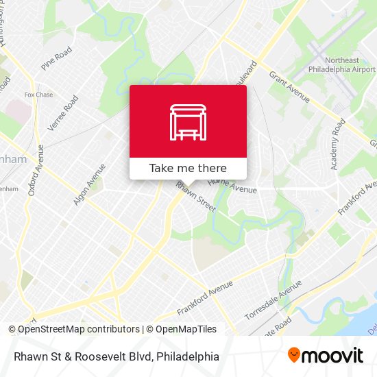 Rhawn St & Roosevelt Blvd map